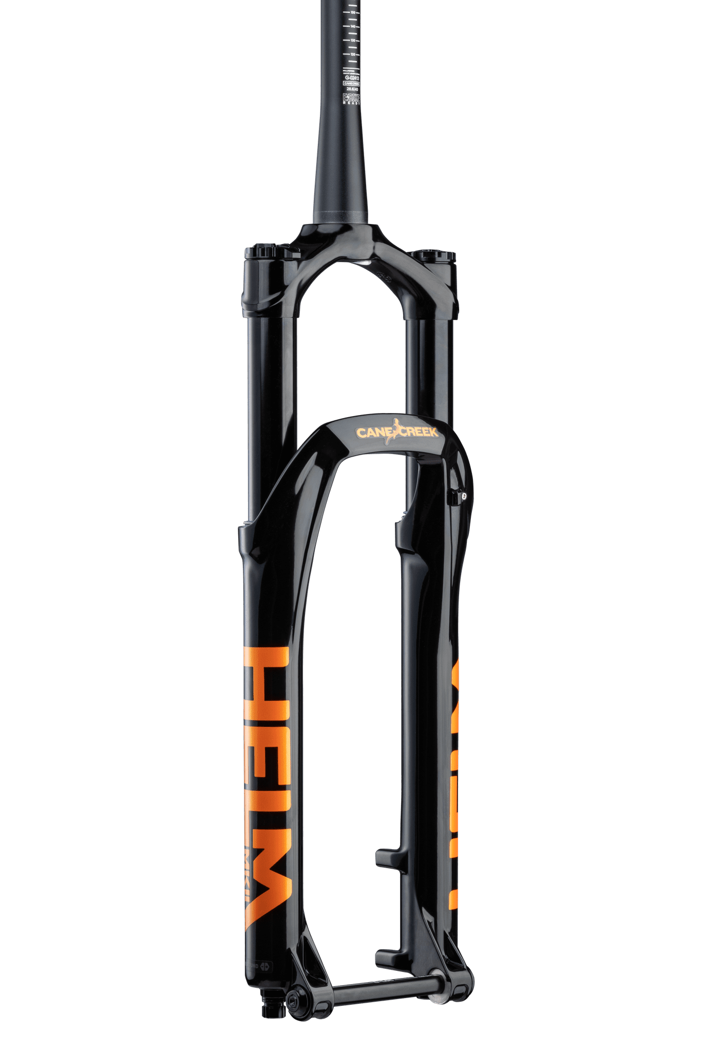 Mettalic Orange Decal on a HELM MKII Fork